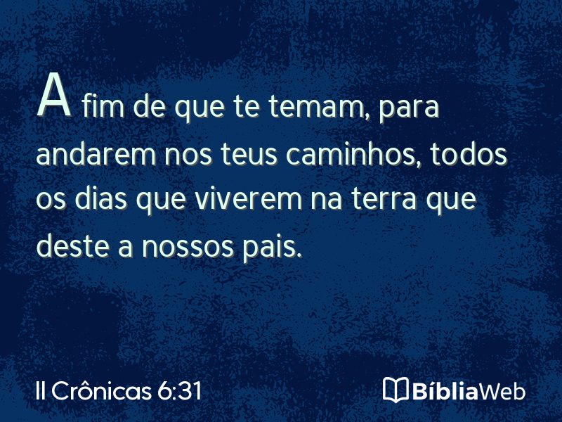 II Crônicas 6:31 em imagem para compartilhar