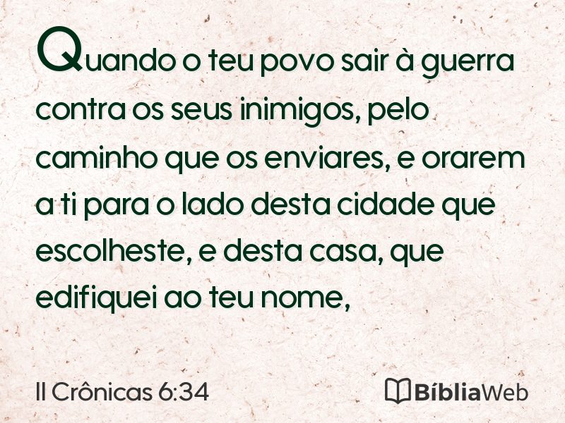 II Crônicas 6:34 em imagem para compartilhar
