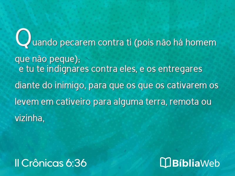 II Crônicas 6:36 em imagem para compartilhar