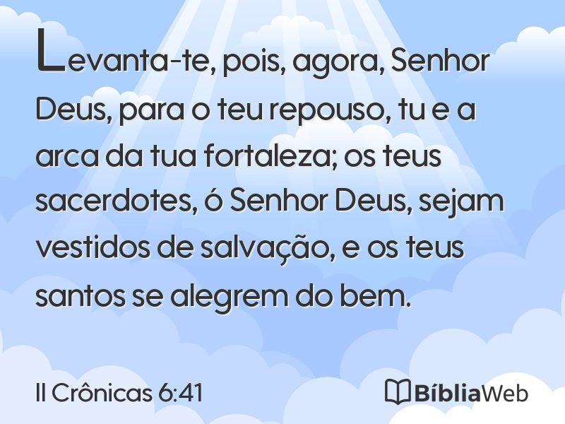II Crônicas 6:41 em imagem para compartilhar