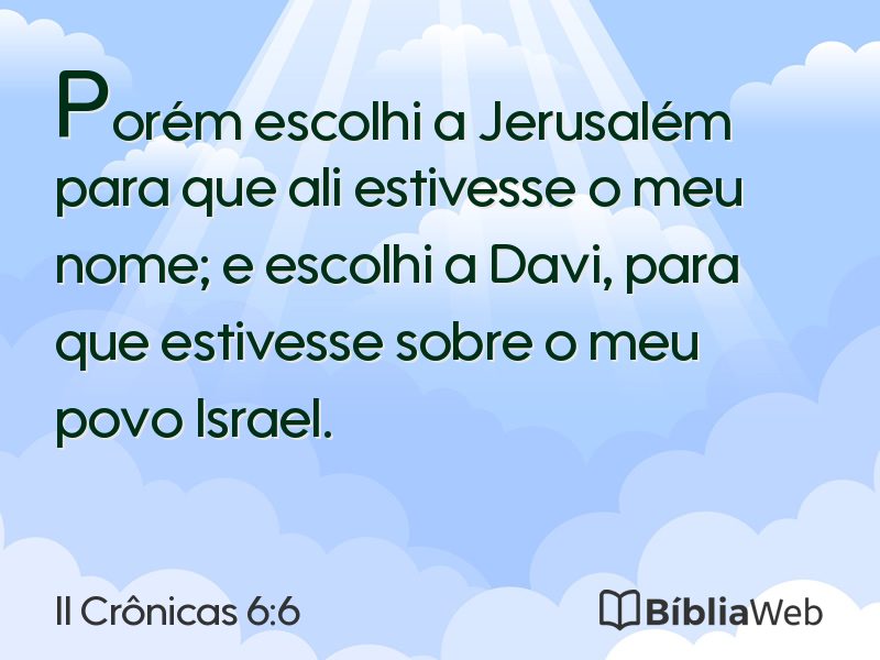 II Crônicas 6:6 em imagem para compartilhar