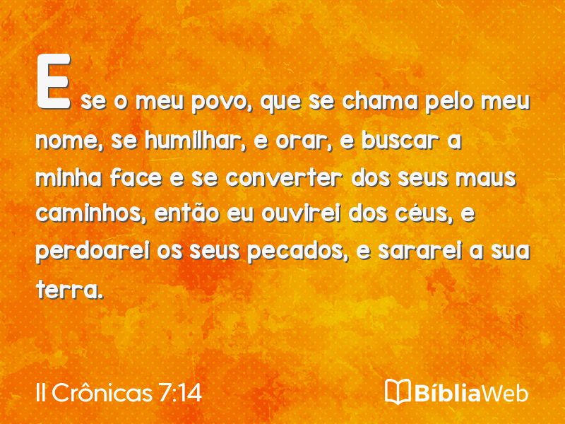 II Crônicas 7:14 em imagem para compartilhar