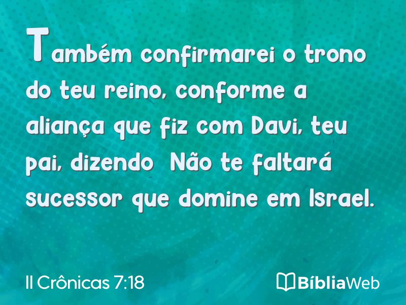 II Crônicas 7:18 em imagem para compartilhar