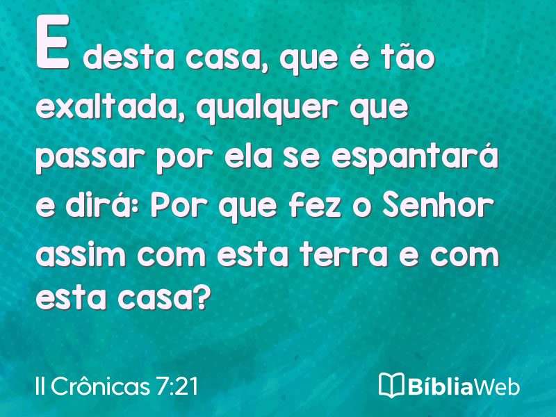 II Crônicas 7:21 em imagem para compartilhar