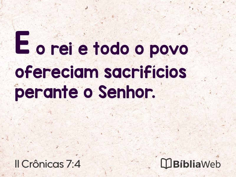 II Crônicas 7:4 em imagem para compartilhar