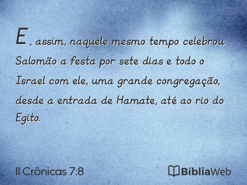 II Crônicas 7:8 em imagem para compartilhar