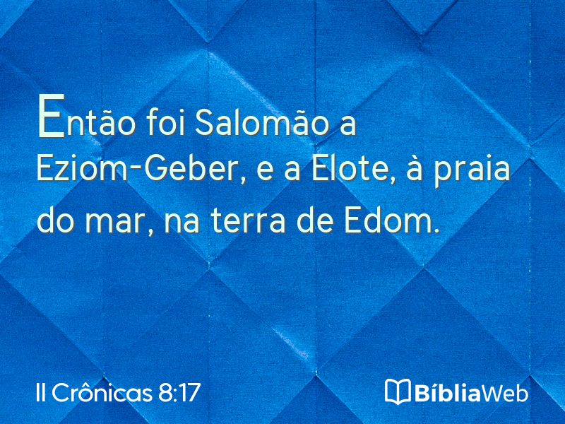II Crônicas 8:17 em imagem para compartilhar
