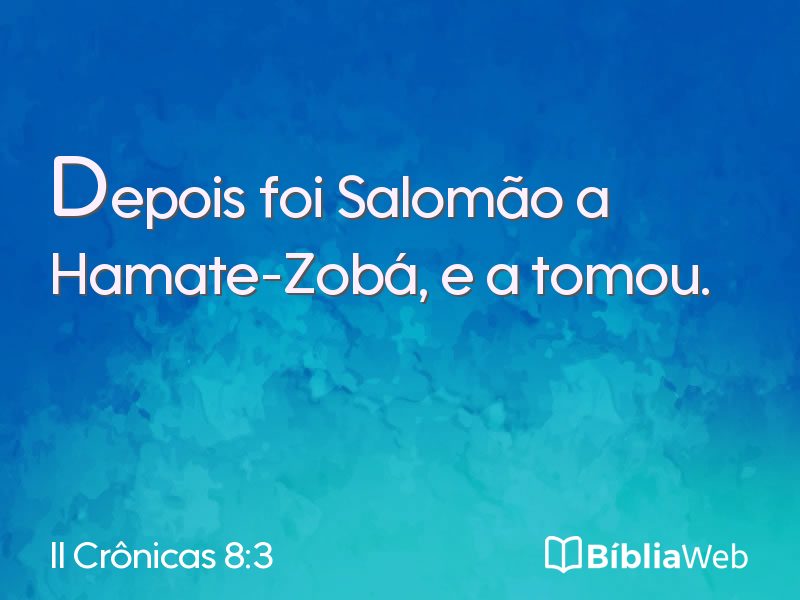 II Crônicas 8:3 em imagem para compartilhar