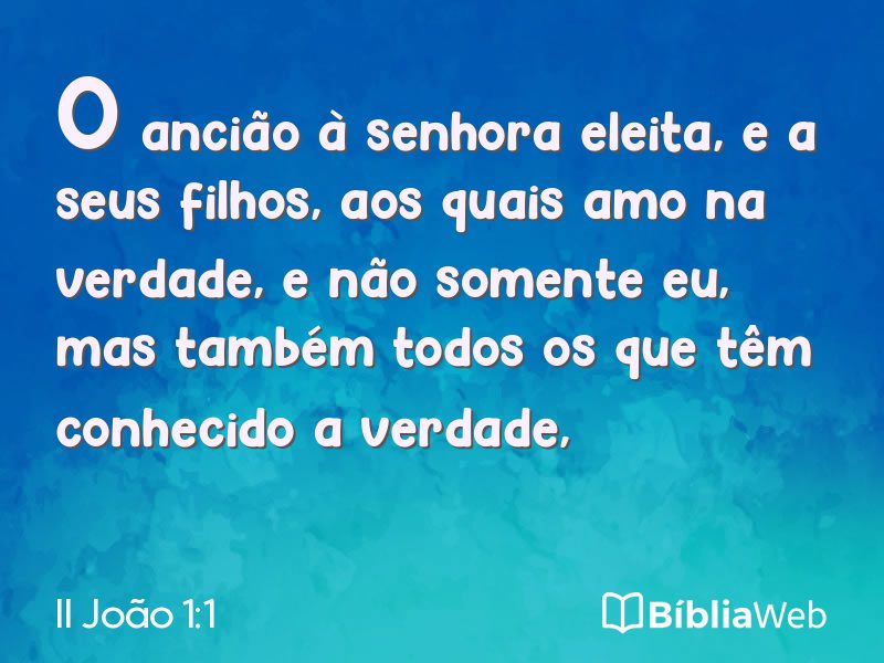 II João 1:1 em imagem para compartilhar