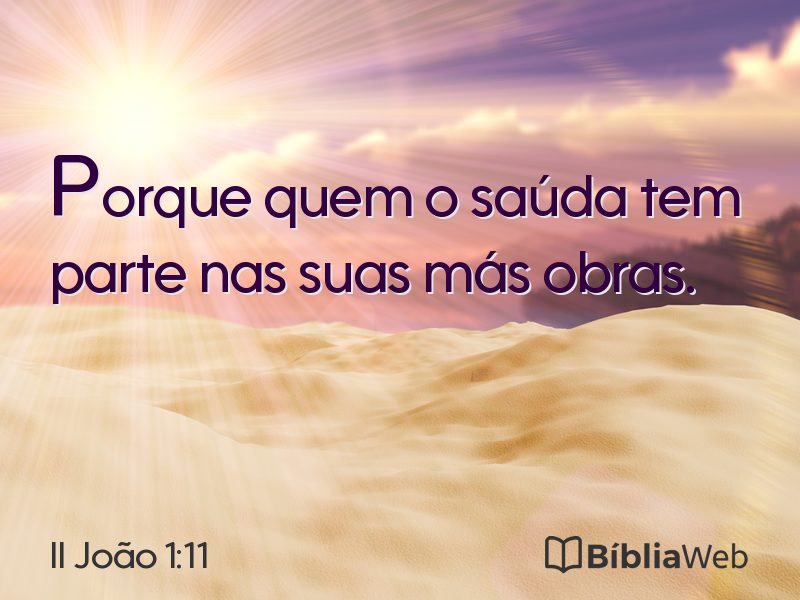 II João 1:11 em imagem para compartilhar