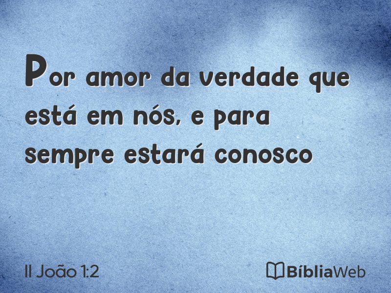 II João 1:2 em imagem para compartilhar