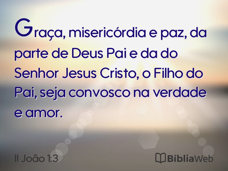 II João 1:3 em imagem para compartilhar