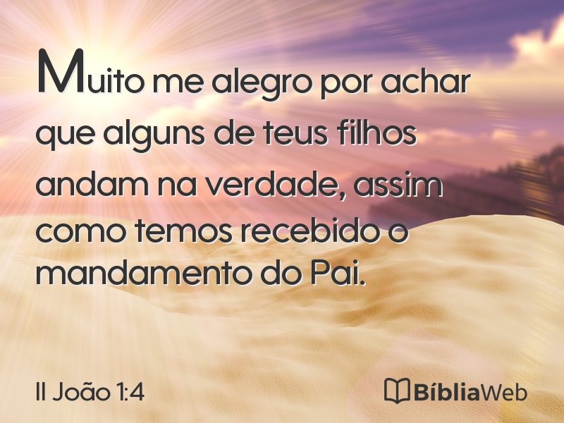 II João 1:4 em imagem para compartilhar