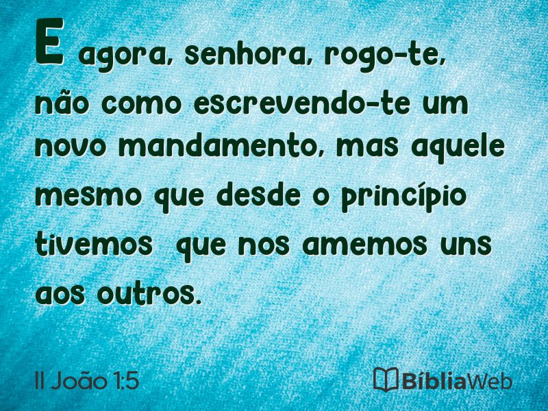 II João 1:5 em imagem para compartilhar