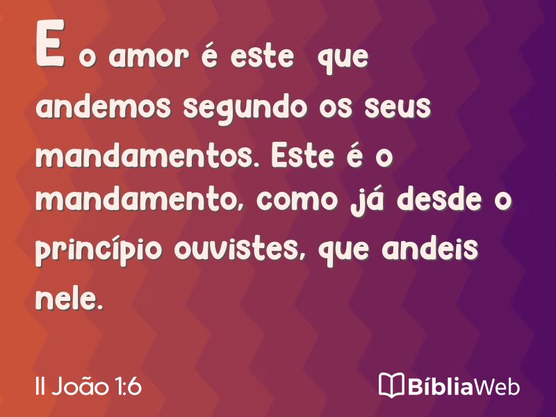 II João 1:6 em imagem para compartilhar