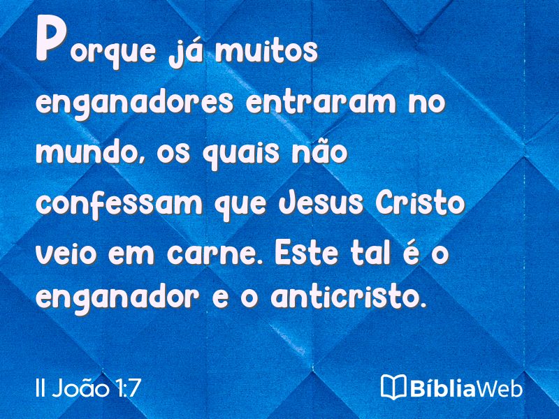 II João 1:7 em imagem para compartilhar