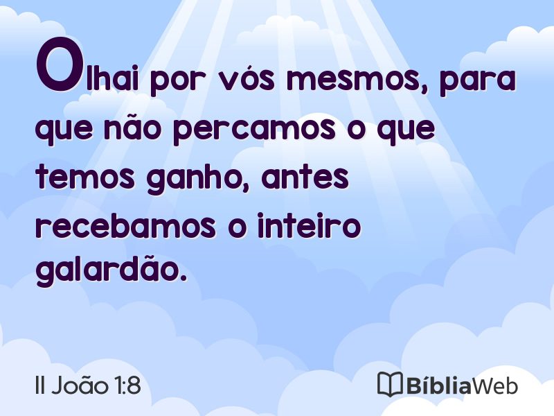 II João 1:8 em imagem para compartilhar