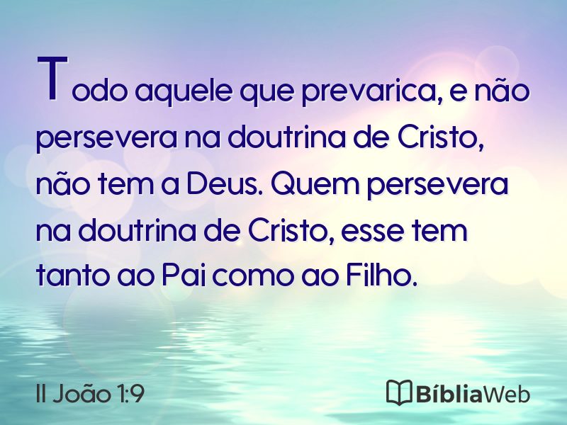 II João 1:9 em imagem para compartilhar