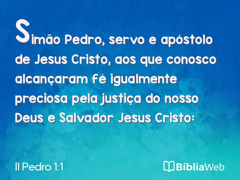 II Pedro 1:1 em imagem para compartilhar