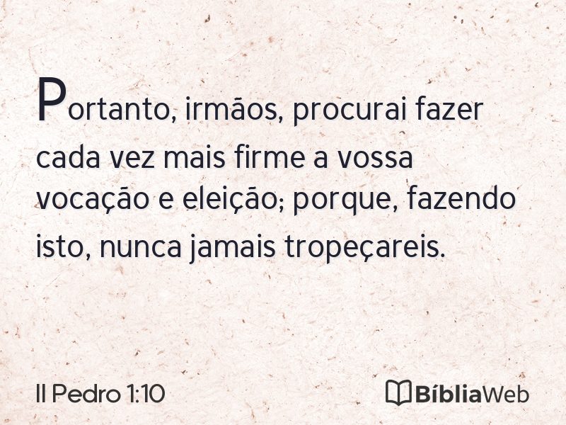 II Pedro 1:10 em imagem para compartilhar