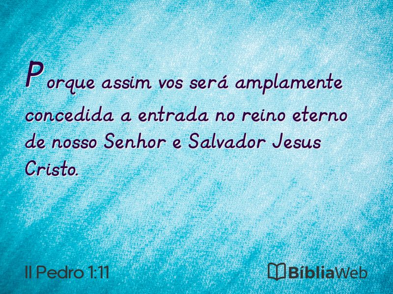 II Pedro 1:11 em imagem para compartilhar