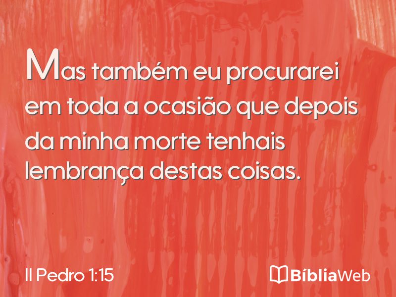 II Pedro 1:15 em imagem para compartilhar