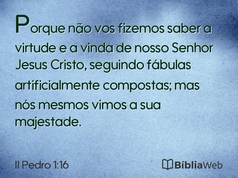 II Pedro 1:16 em imagem para compartilhar