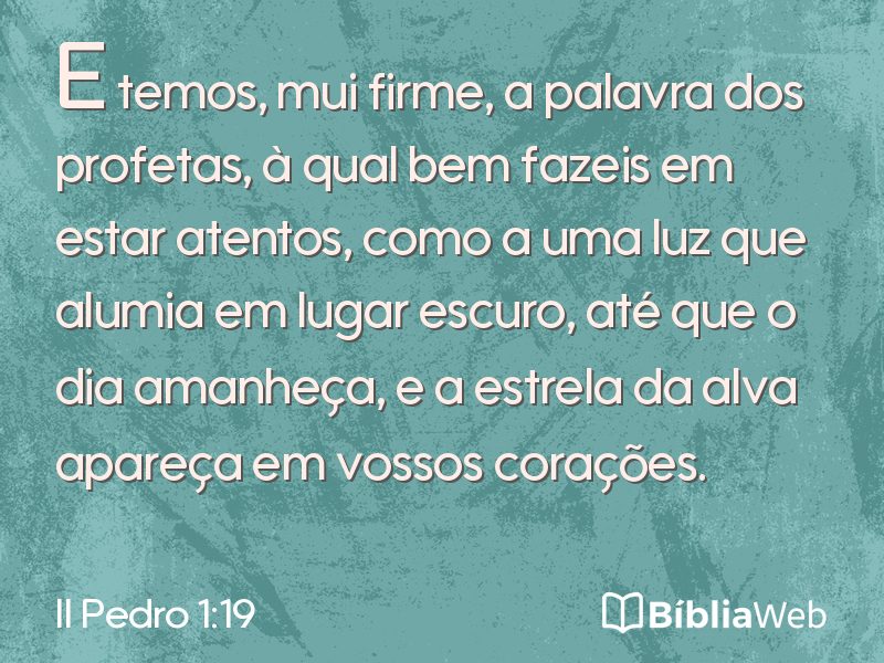 II Pedro 1:19 em imagem para compartilhar