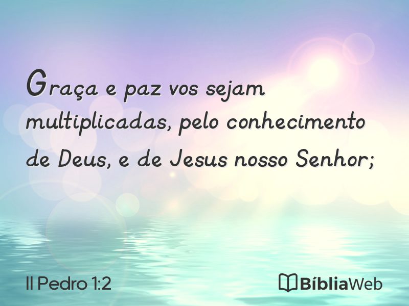 II Pedro 1:2 em imagem para compartilhar