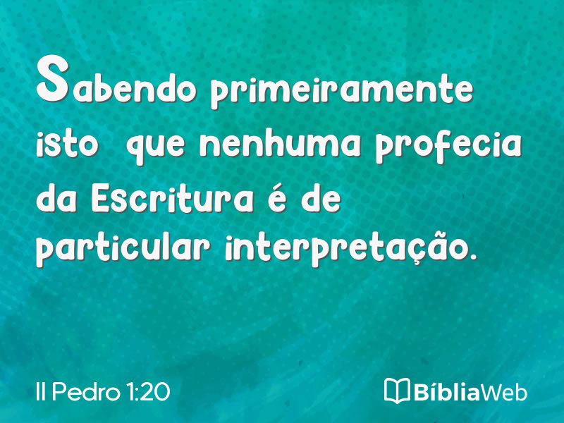 II Pedro 1:20 em imagem para compartilhar
