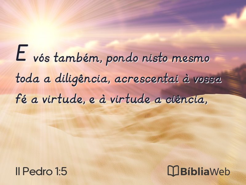 II Pedro 1:5 em imagem para compartilhar