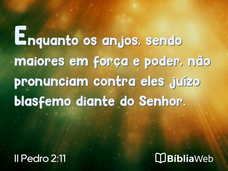 II Pedro 2:11 em imagem para compartilhar