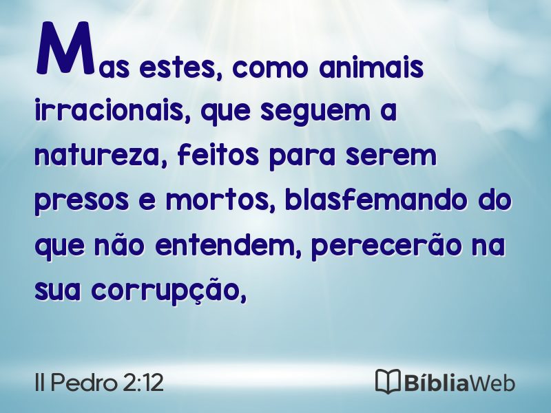 II Pedro 2:12 em imagem para compartilhar