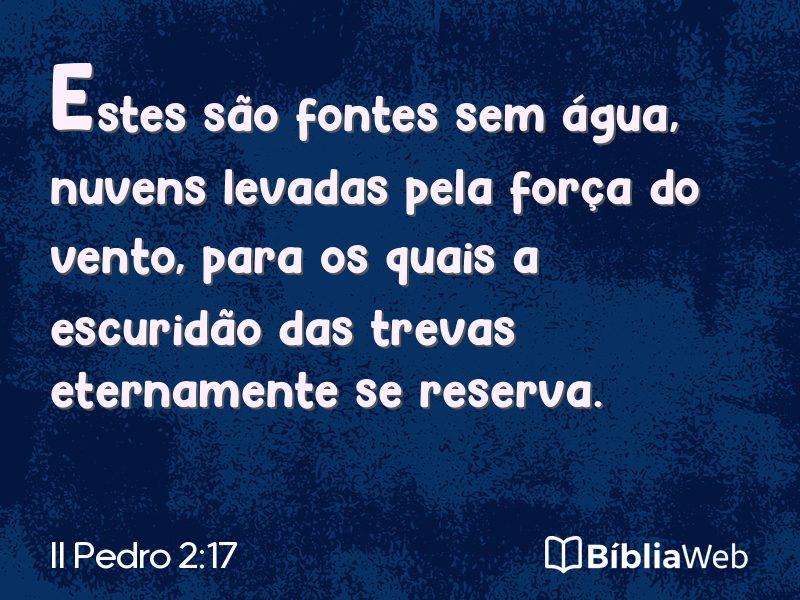 II Pedro 2:17 em imagem para compartilhar