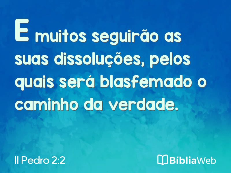 II Pedro 2:2 em imagem para compartilhar