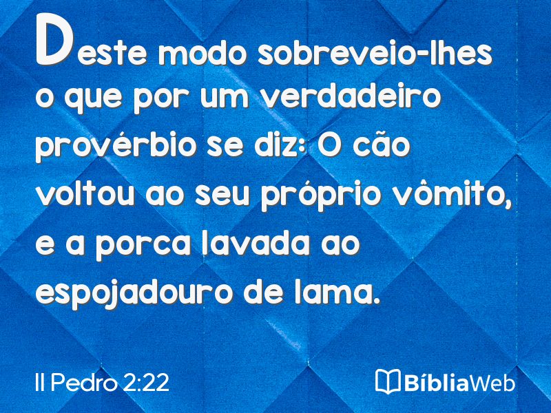 II Pedro 2:22 em imagem para compartilhar