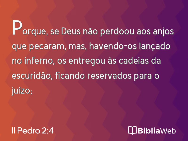 II Pedro 2:4 em imagem para compartilhar