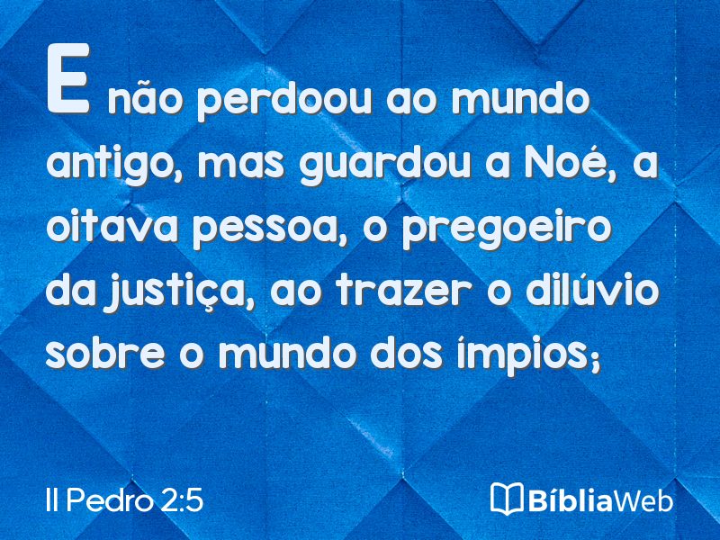 II Pedro 2:5 em imagem para compartilhar