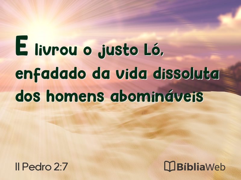 II Pedro 2:7 em imagem para compartilhar