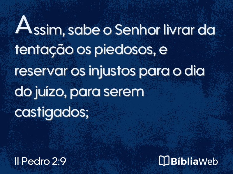 II Pedro 2:9 em imagem para compartilhar