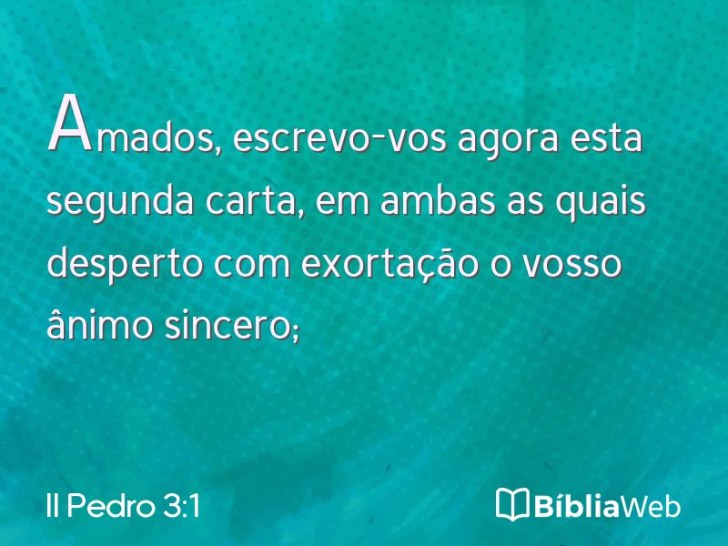 II Pedro 3:1 em imagem para compartilhar