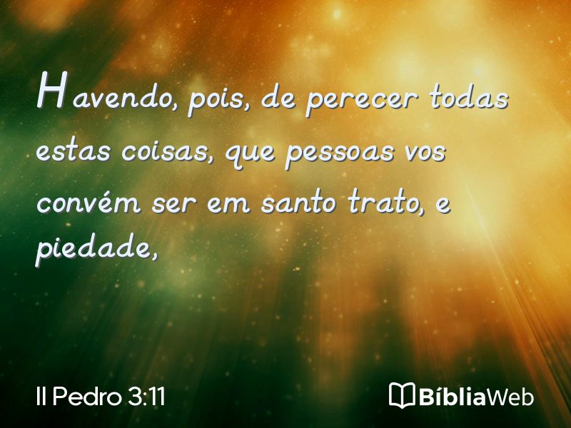 II Pedro 3:11 em imagem para compartilhar