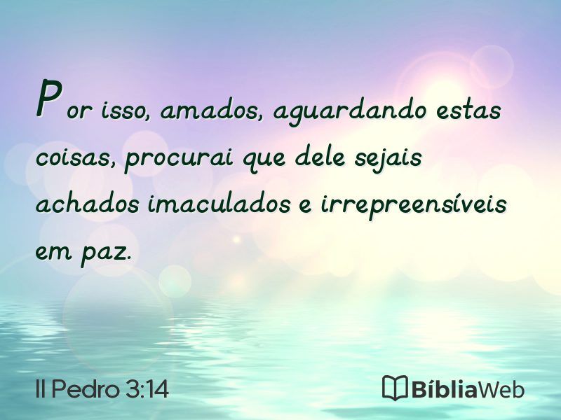 II Pedro 3:14 em imagem para compartilhar