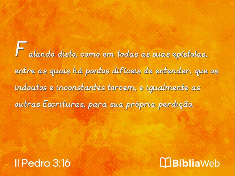 II Pedro 3:16 em imagem para compartilhar