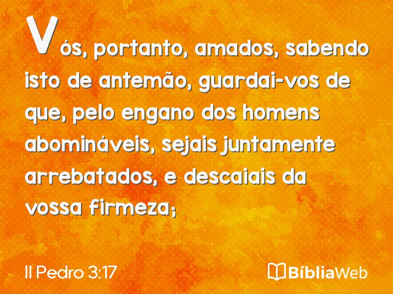 II Pedro 3:17 em imagem para compartilhar
