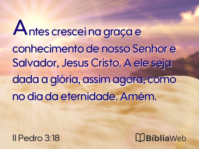 II Pedro 3:18 em imagem para compartilhar