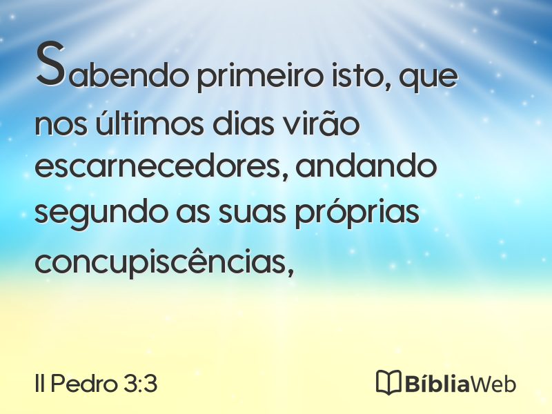 II Pedro 3:3 em imagem para compartilhar