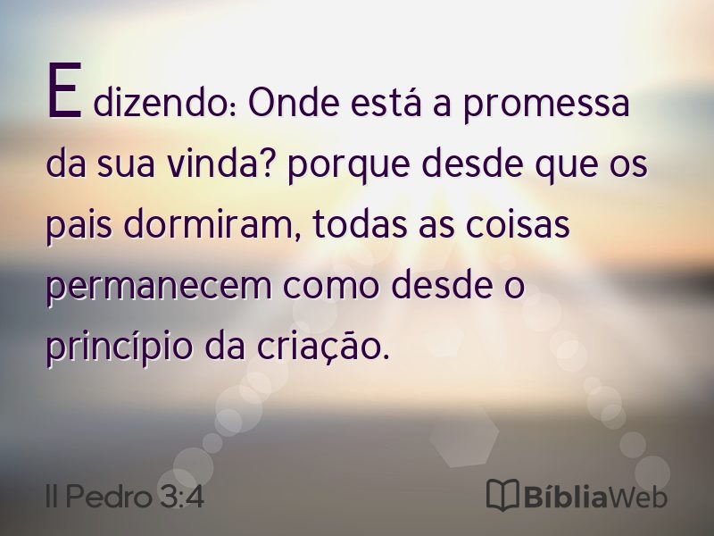 II Pedro 3:4 em imagem para compartilhar