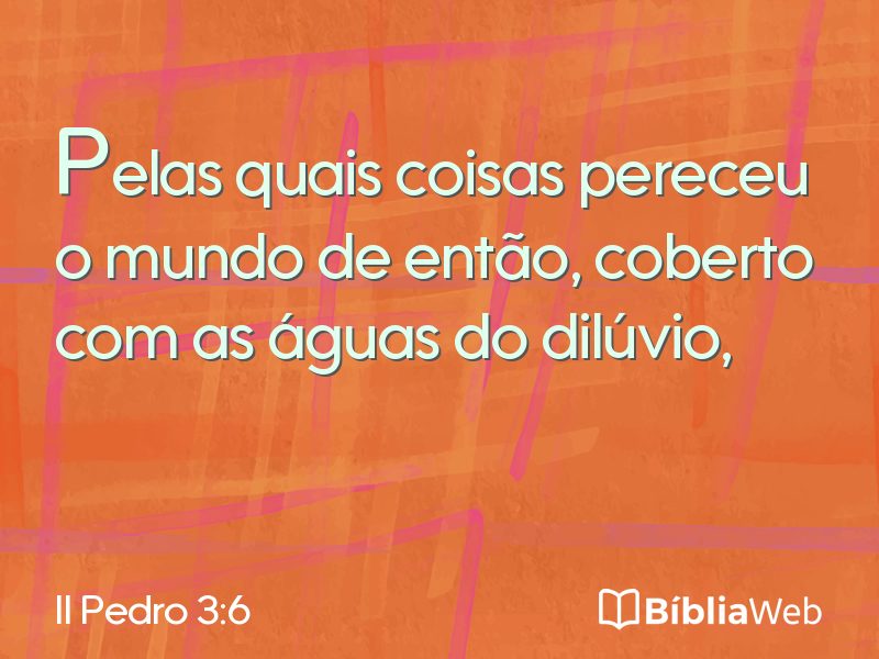 II Pedro 3:6 em imagem para compartilhar