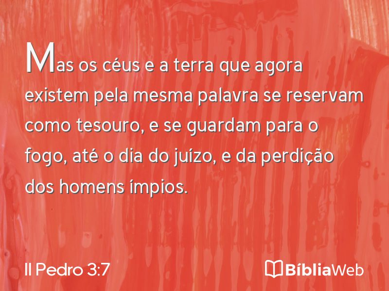 II Pedro 3:7 em imagem para compartilhar